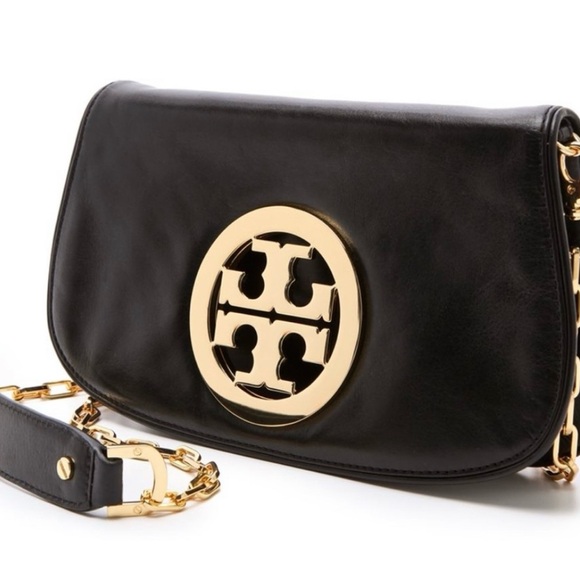 Tory Burch Handbags - Tory Burch Black and Gold Crossbody Bag